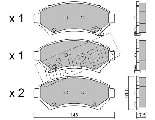 set placute frana,frana disc