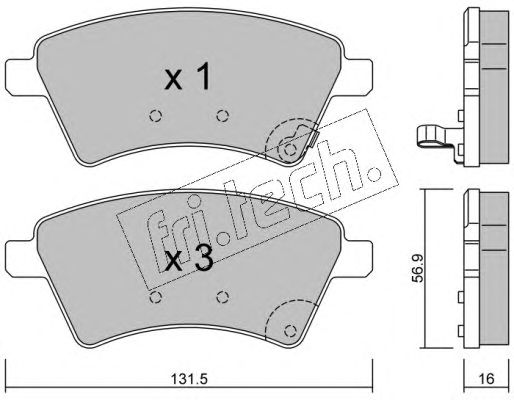 set placute frana,frana disc