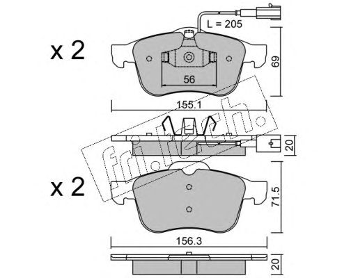 set placute frana,frana disc