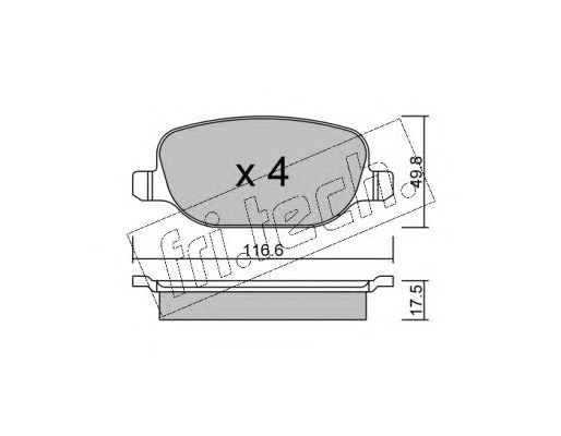 set placute frana,frana disc