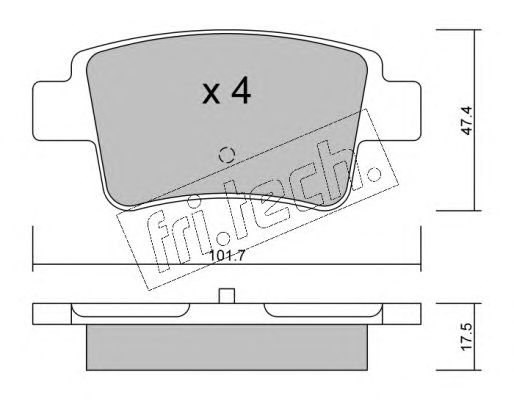 set placute frana,frana disc