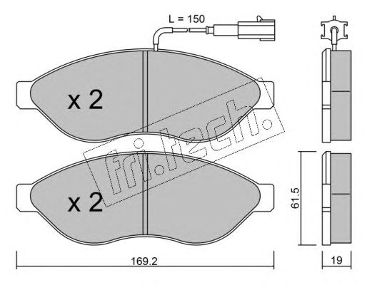 set placute frana,frana disc