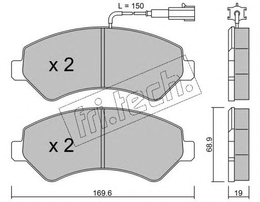 set placute frana,frana disc