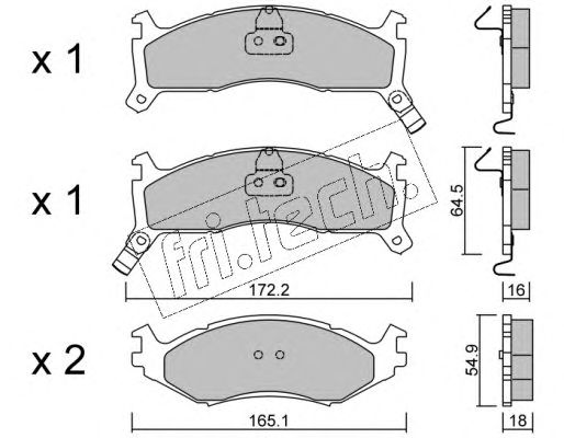 set placute frana,frana disc