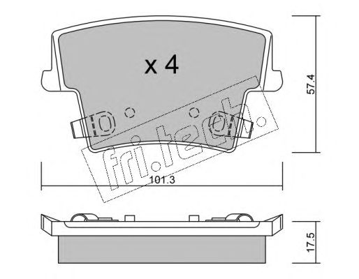 set placute frana,frana disc