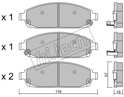 set placute frana,frana disc