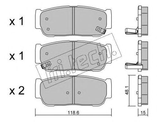 set placute frana,frana disc