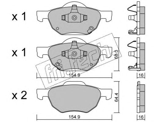 set placute frana,frana disc