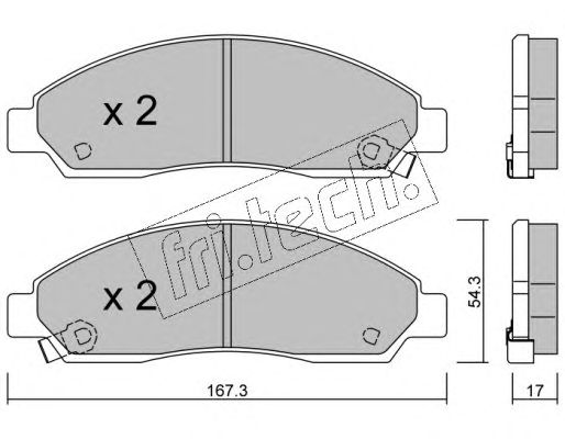 set placute frana,frana disc