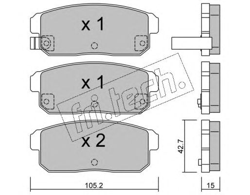 set placute frana,frana disc