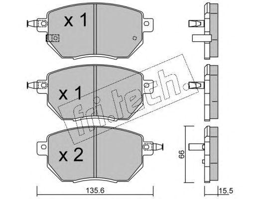 set placute frana,frana disc