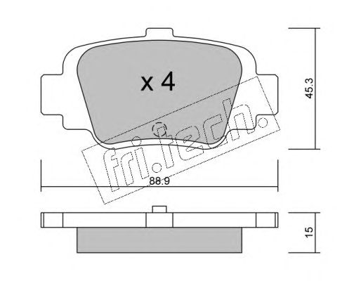 set placute frana,frana disc