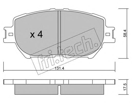 set placute frana,frana disc