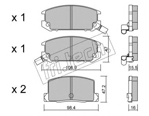 set placute frana,frana disc