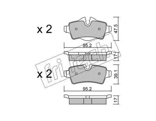 set placute frana,frana disc