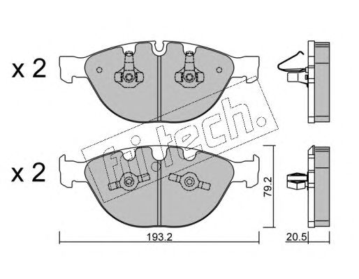 set placute frana,frana disc