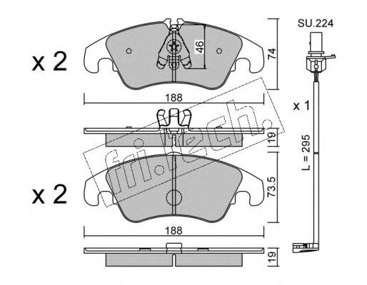 set placute frana,frana disc