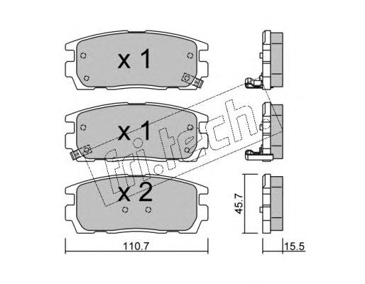 set placute frana,frana disc