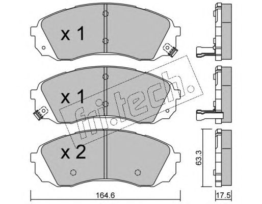 set placute frana,frana disc