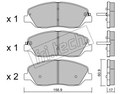 set placute frana,frana disc