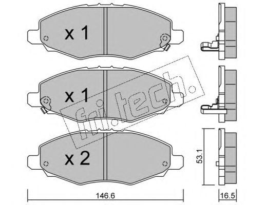 set placute frana,frana disc