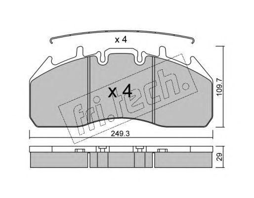 set placute frana,frana disc