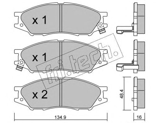 set placute frana,frana disc