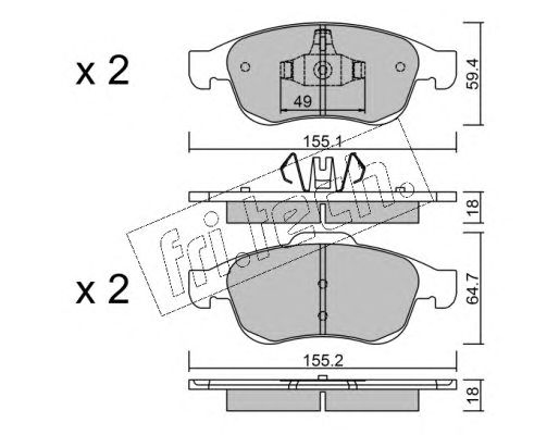 set placute frana,frana disc