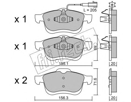 set placute frana,frana disc