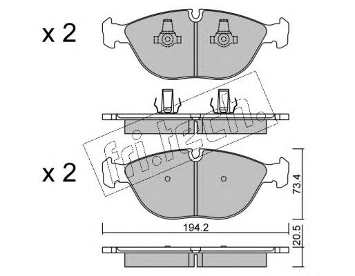 set placute frana,frana disc