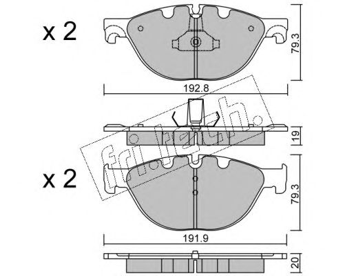 set placute frana,frana disc