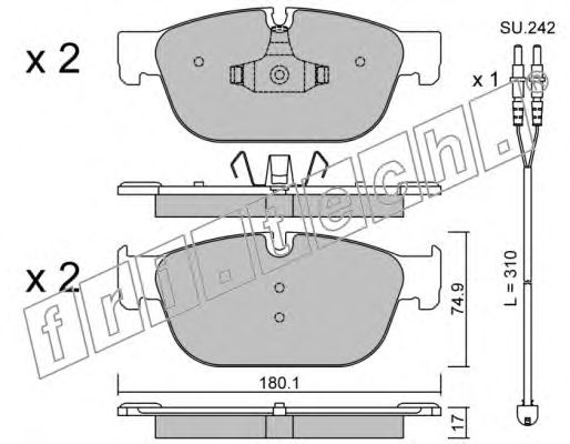 set placute frana,frana disc