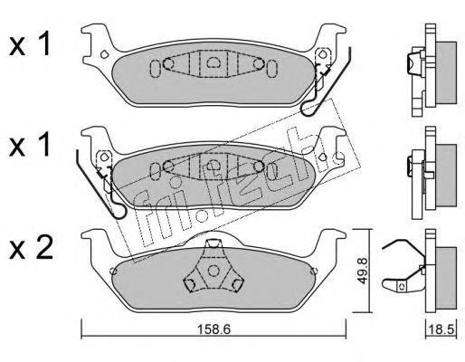 set placute frana,frana disc