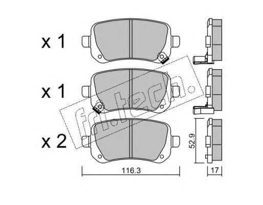 set placute frana,frana disc