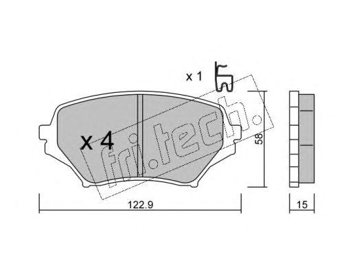 set placute frana,frana disc