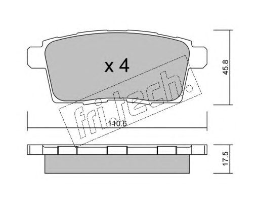 set placute frana,frana disc