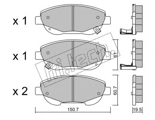 set placute frana,frana disc