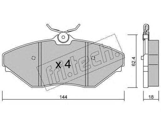 set placute frana,frana disc