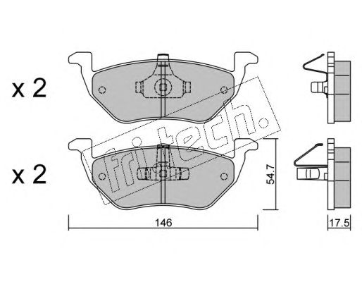 set placute frana,frana disc