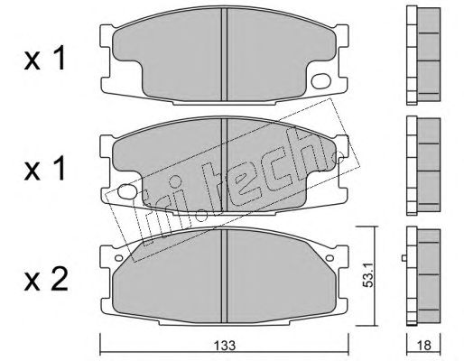 set placute frana,frana disc