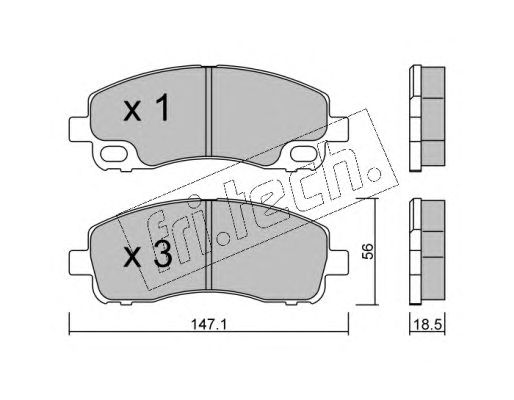 set placute frana,frana disc