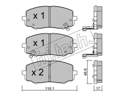 set placute frana,frana disc