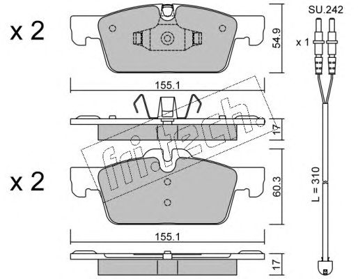 set placute frana,frana disc