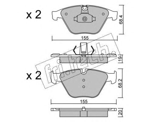 set placute frana,frana disc