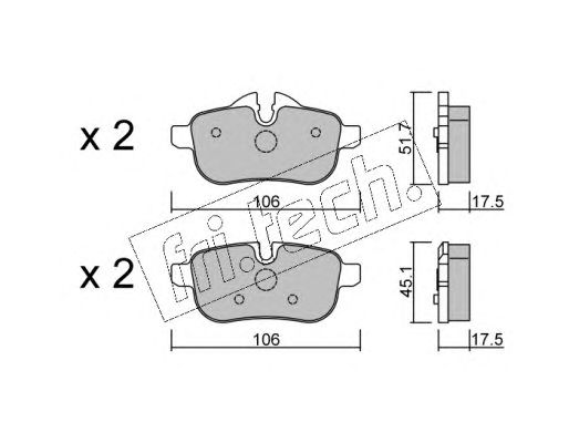 set placute frana,frana disc