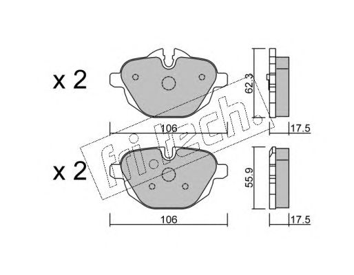 set placute frana,frana disc