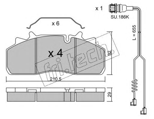 set placute frana,frana disc