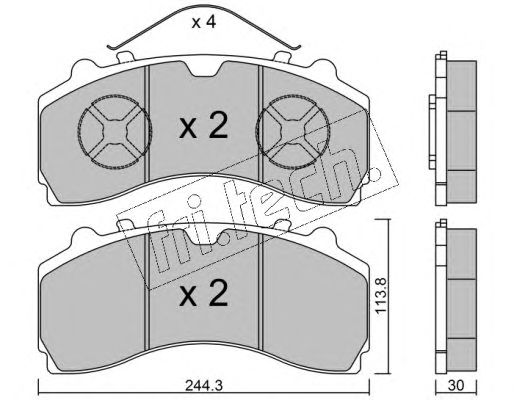 set placute frana,frana disc