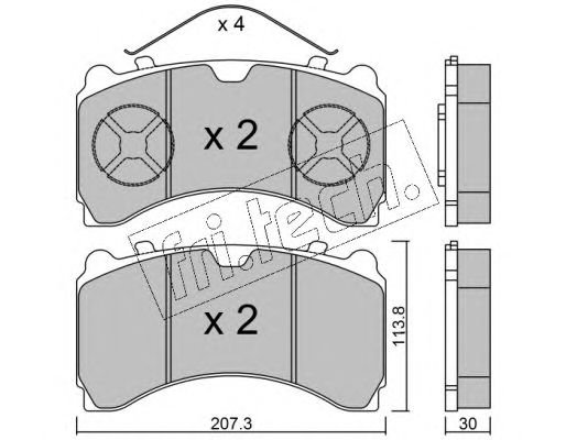 set placute frana,frana disc