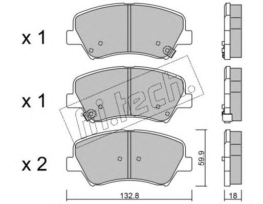 set placute frana,frana disc